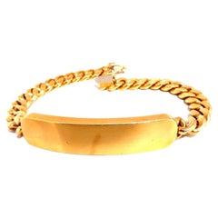 Pulsera de identificación Curb Link 18 quilates 50,5 gramos