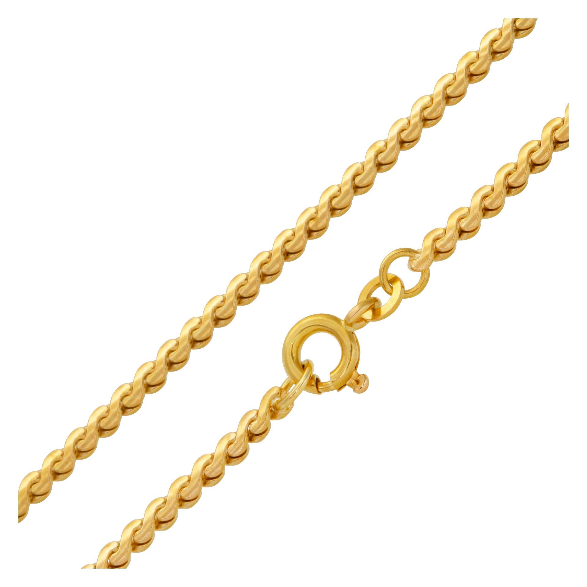 Women's or Men's Curb Link Neklace in 14k Yellow Gold, Necklace