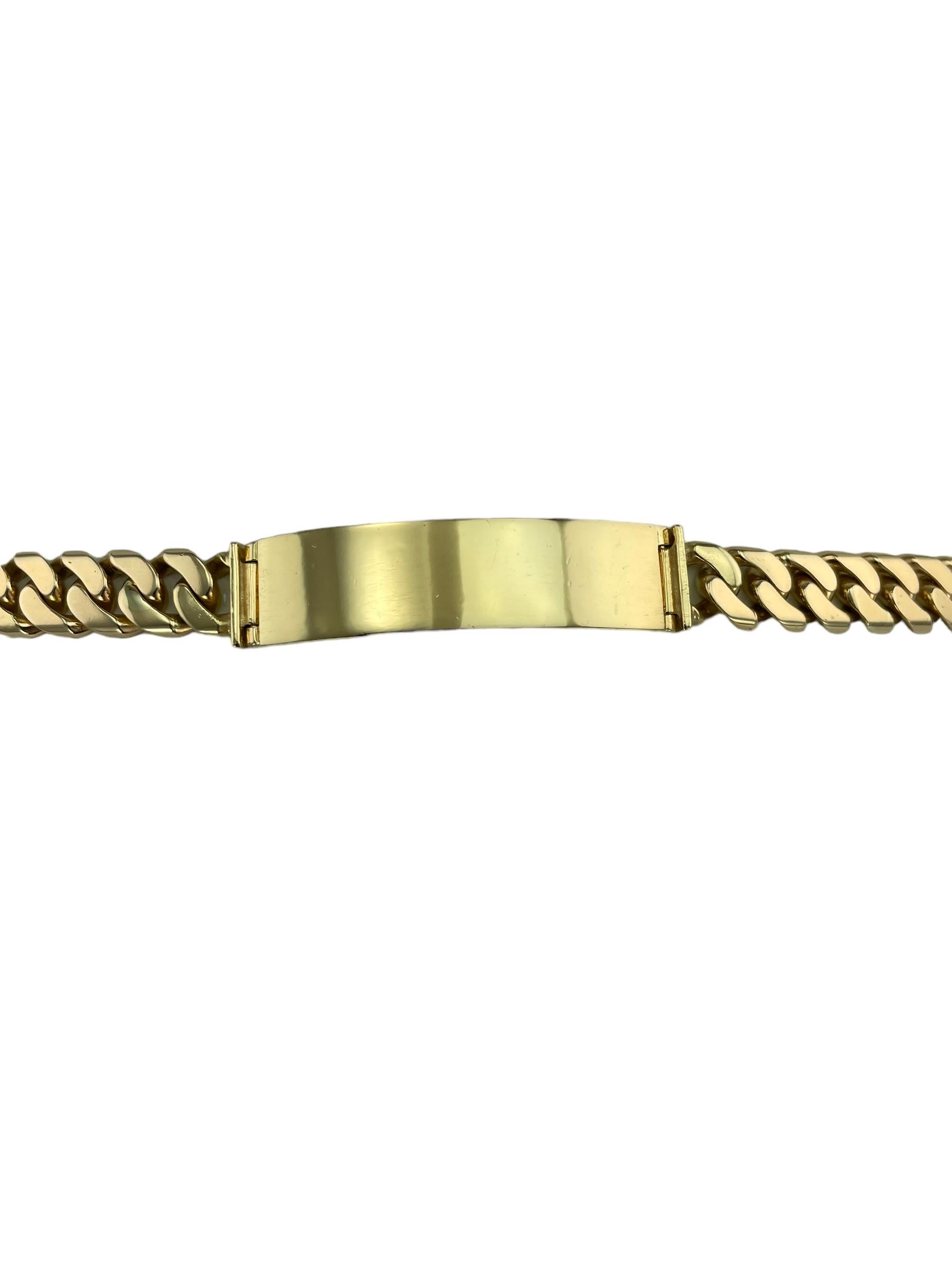 Women's or Men's Curb Link Yellow Gold ID Bracelet 