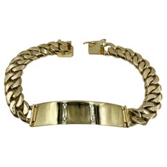 Curb Link Yellow Gold ID Bracelet 