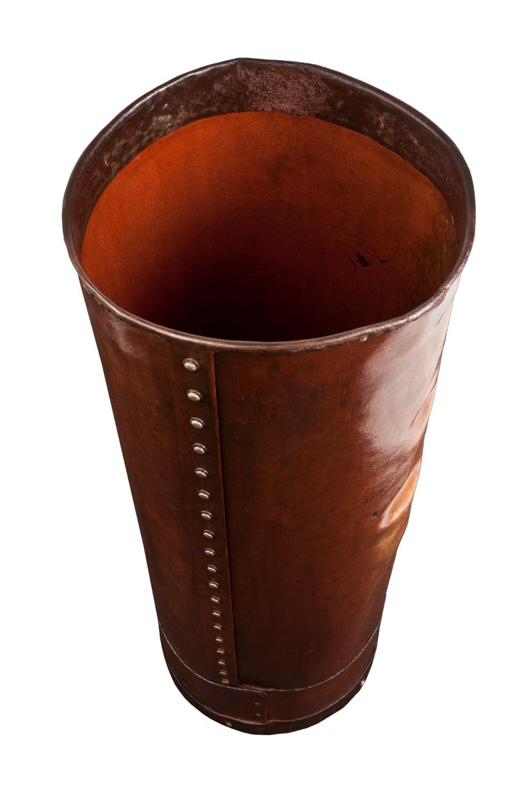Cured Leather Umbrella Stand at 1stDibs