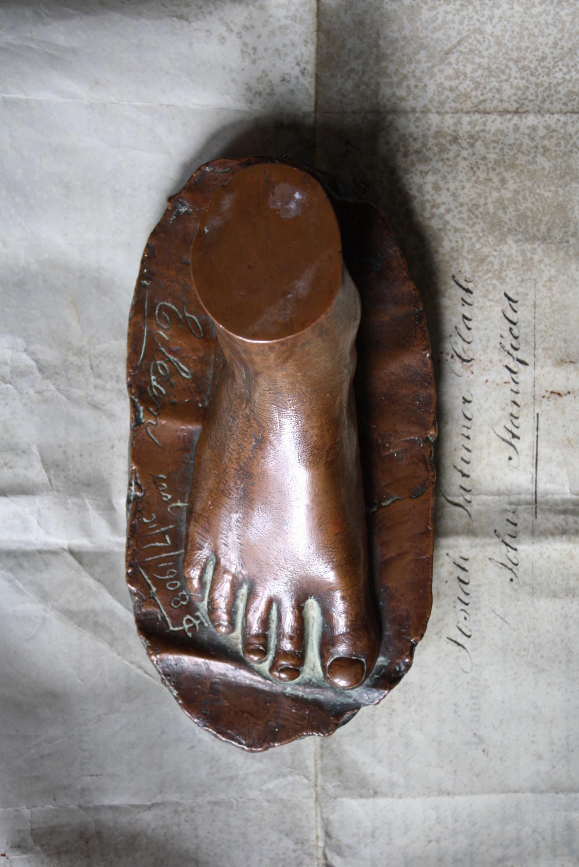 Curious 1908 Life or Death Cast Foot Eileen Bronze Figurative Sculpture 1