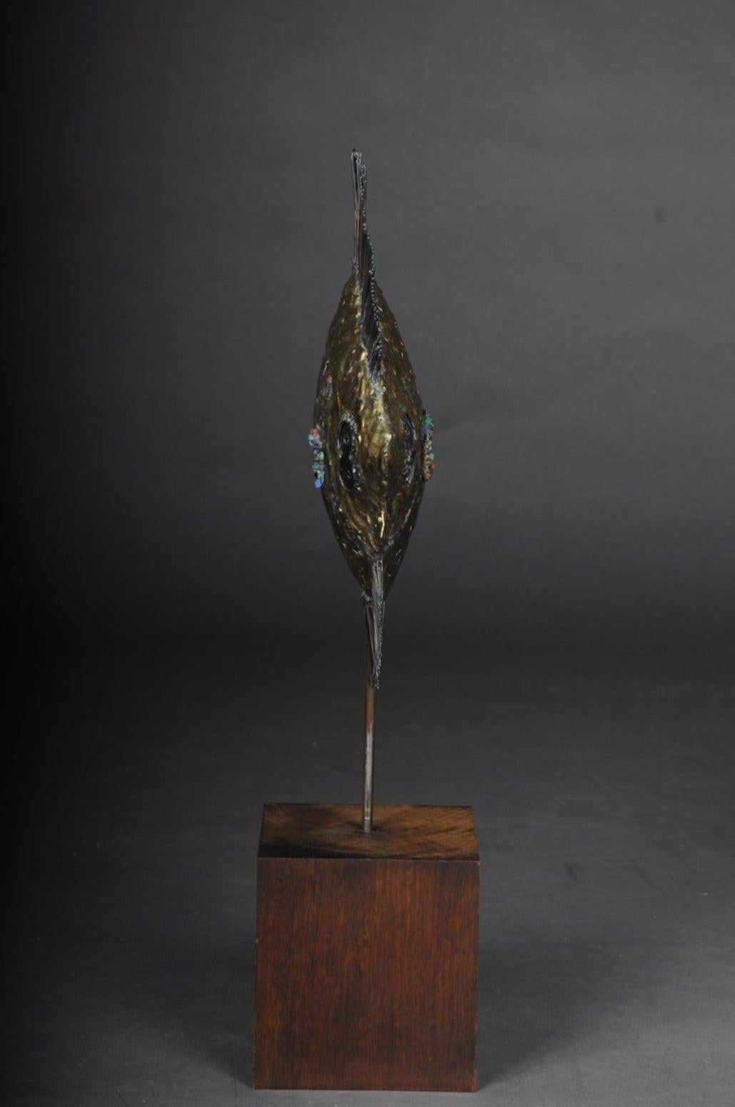 Scultura di pesce palla curiosa e decorativa, ottone in vendita 4