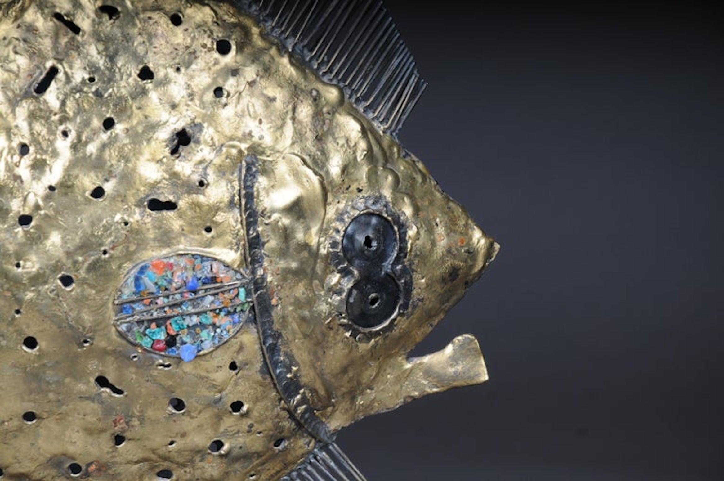 Scultura di pesce palla curiosa e decorativa, ottone in vendita 7