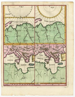 Curious Map of the Laptev Sea 'Arctic Ocean' and the Mediterranean, ca.1700