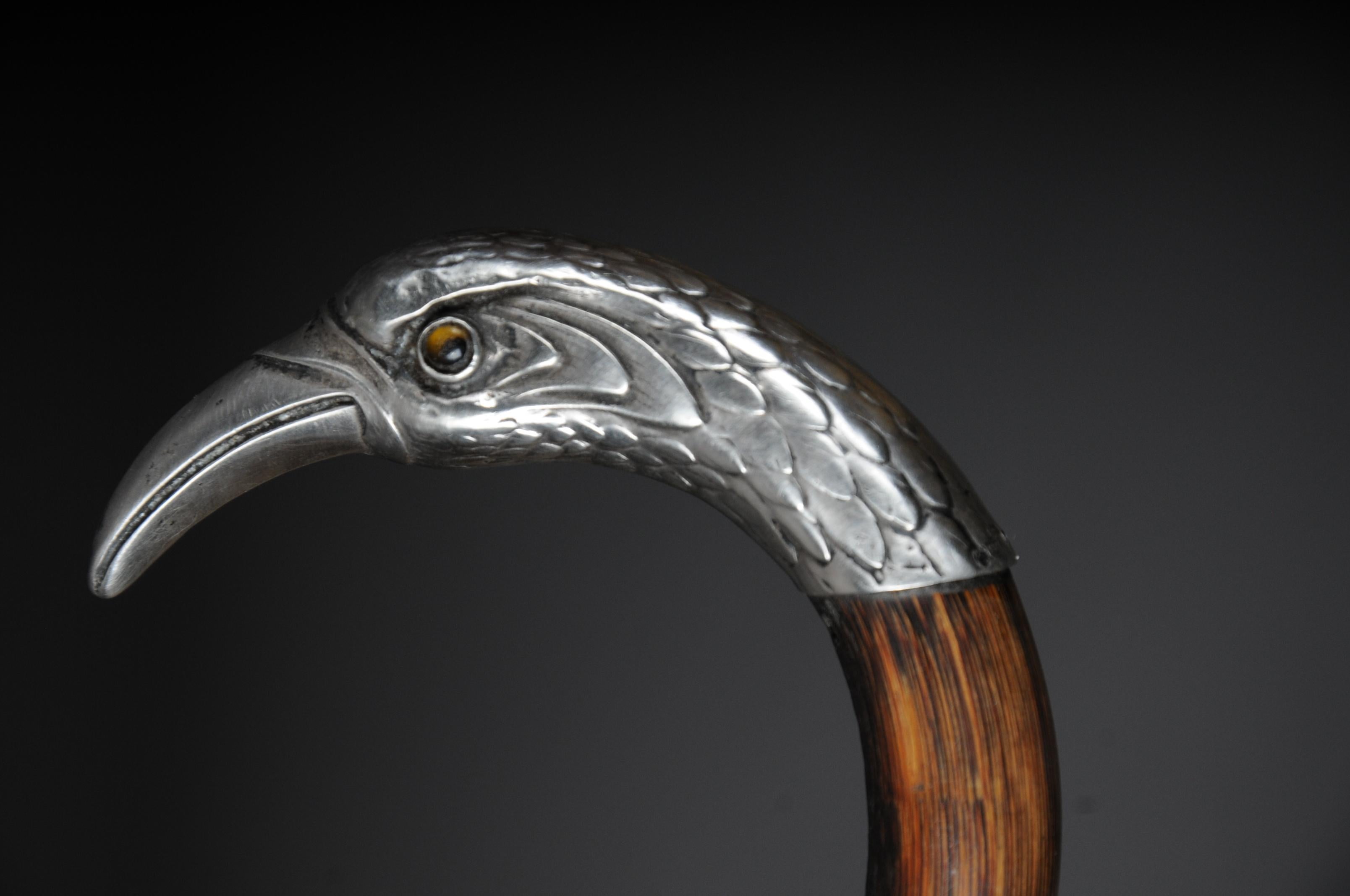 Curious Walking Stick Eagle Silver Bentwood For Sale 2