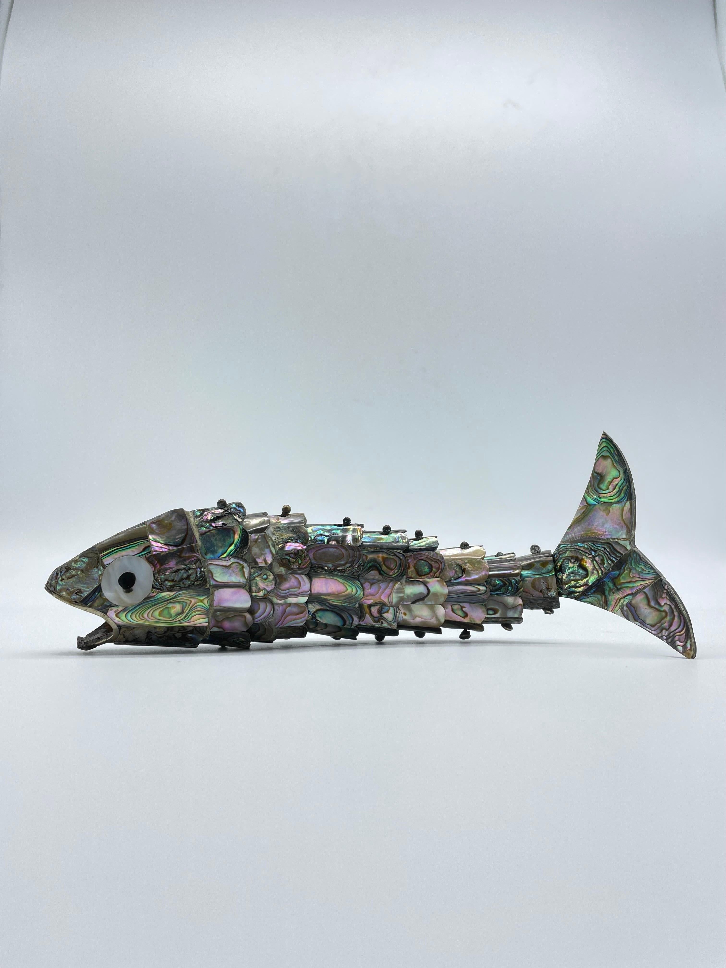 Unknown Curious Wriggling Fish Made of Mother-of-pearl For Sale