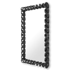 Curl Black Lacquered Mirror