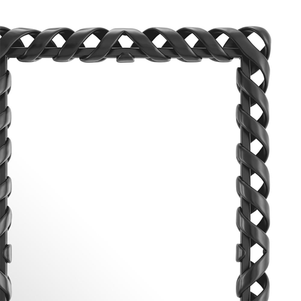 Espejo Curl Lacado Negro Siglo XXI y contemporáneo en venta