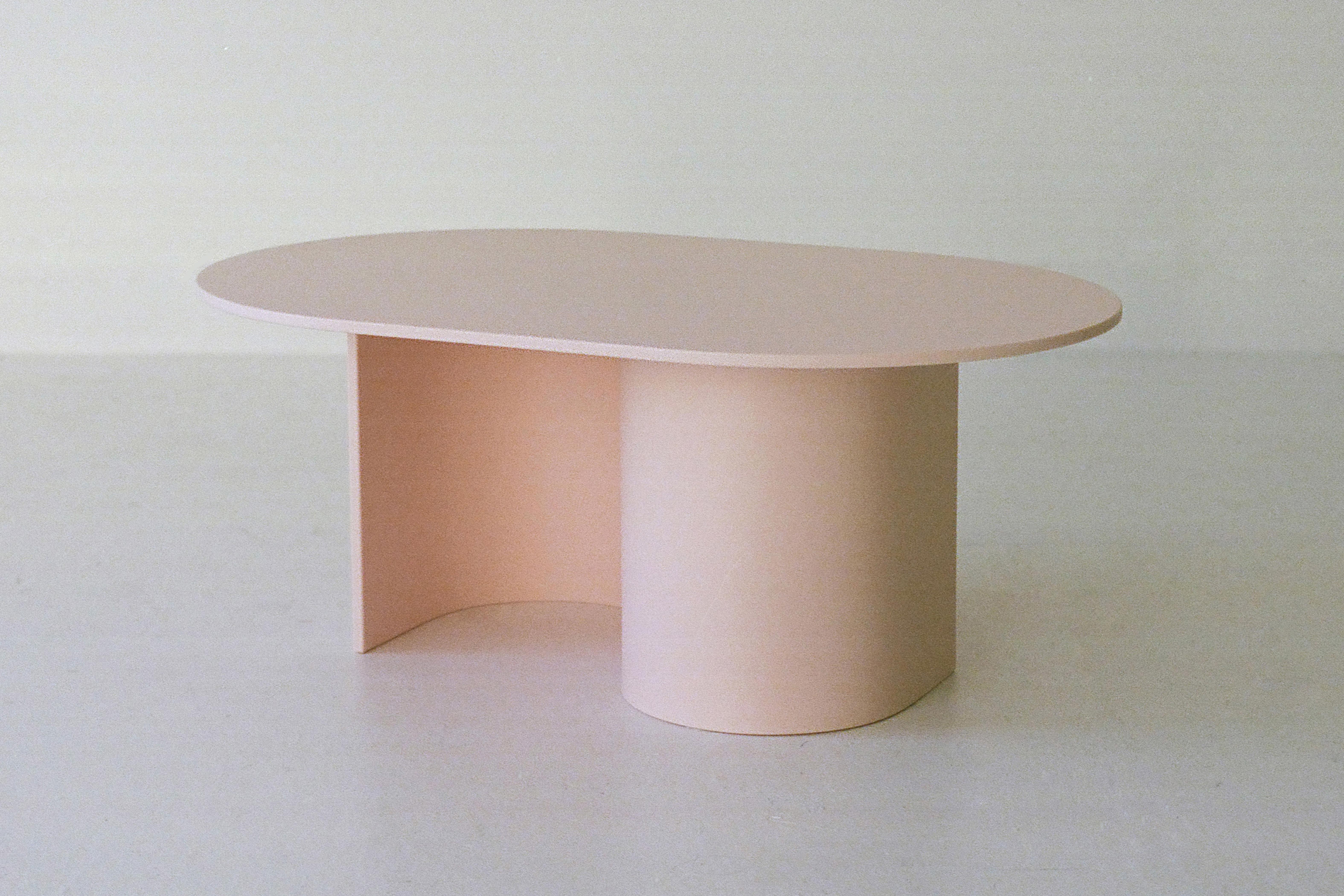 Modern Curl Coffee Table in Thermoformed Solid Surface For Sale