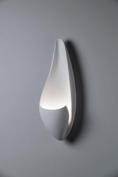 Curl Organic Modern Wall Sconce / Wall Light in Soft White Plaster