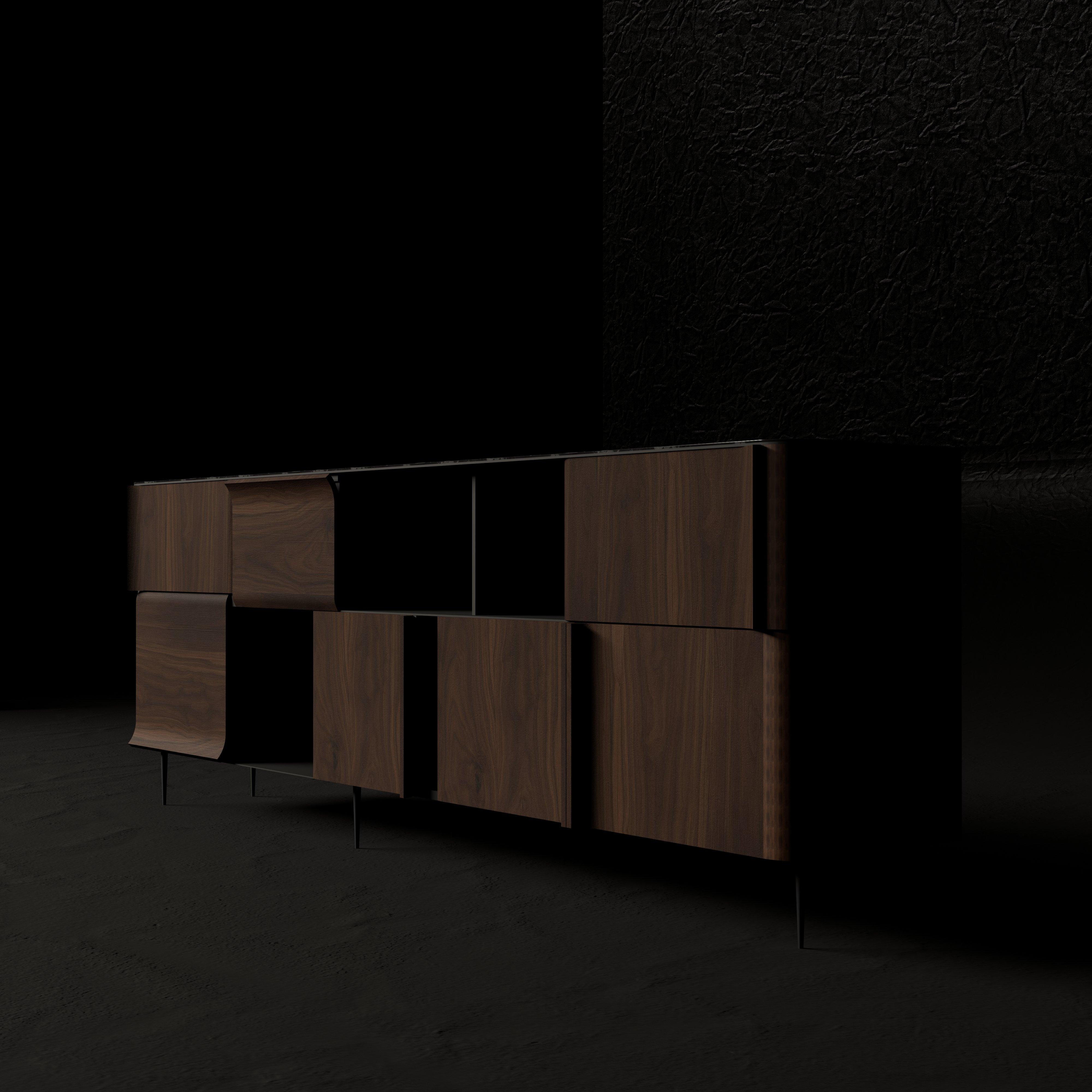 Postmoderno Credenza Curl Series 2x5 di Studio A in vendita