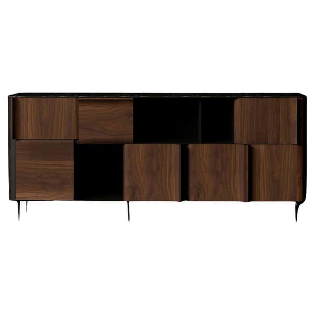 Side Board Rounded Fluted Sideboard Ft. A Sleek Rounded Rectangular Shape Sotiris Lazou ...