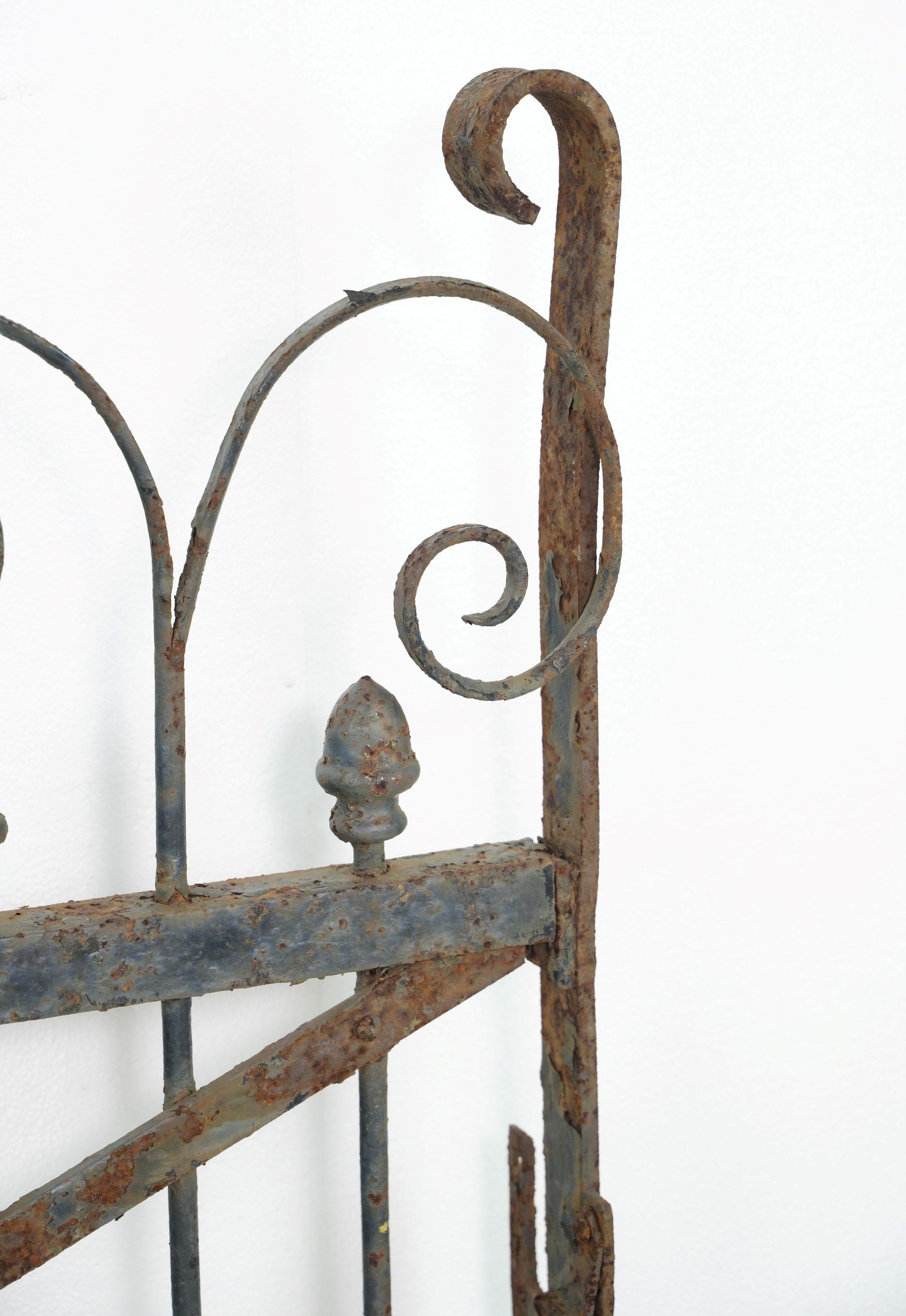 American Curled Bars Wrought Iron 53 in. Privacy Yard Gate For Sale