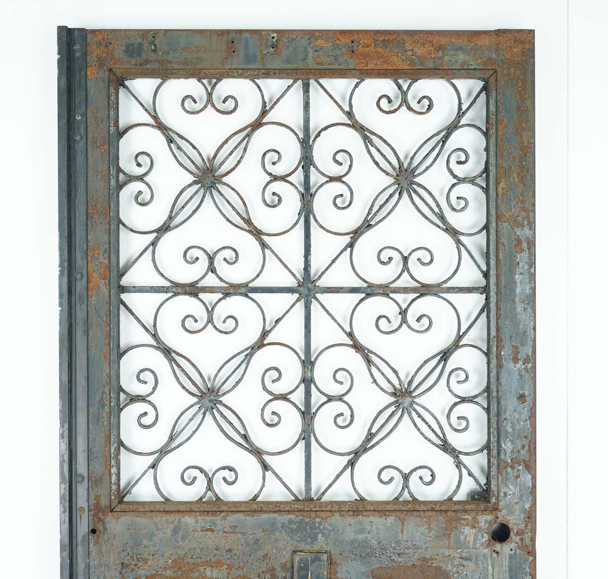 Curled Wrought Iron & Steel Entry Door 83.625 in. x 36 in. 5