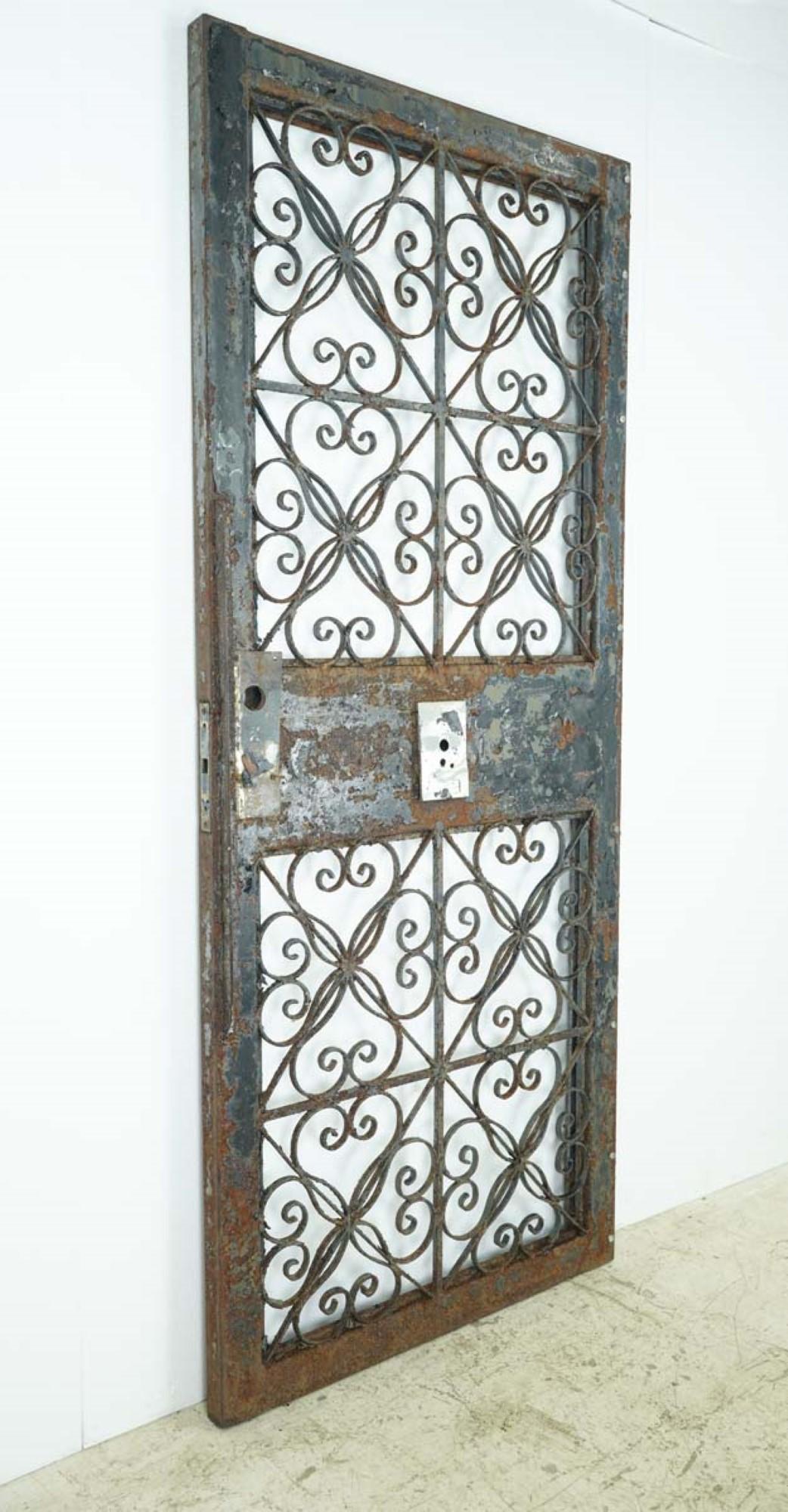 Curled Wrought Iron & Steel Entry Door 83.625 in. x 36 in. 9