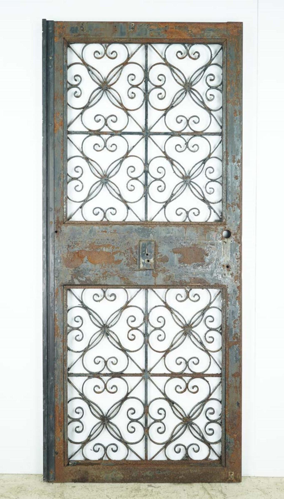 Curled Wrought Iron & Steel Entry Door 83.625 in. x 36 in. 11