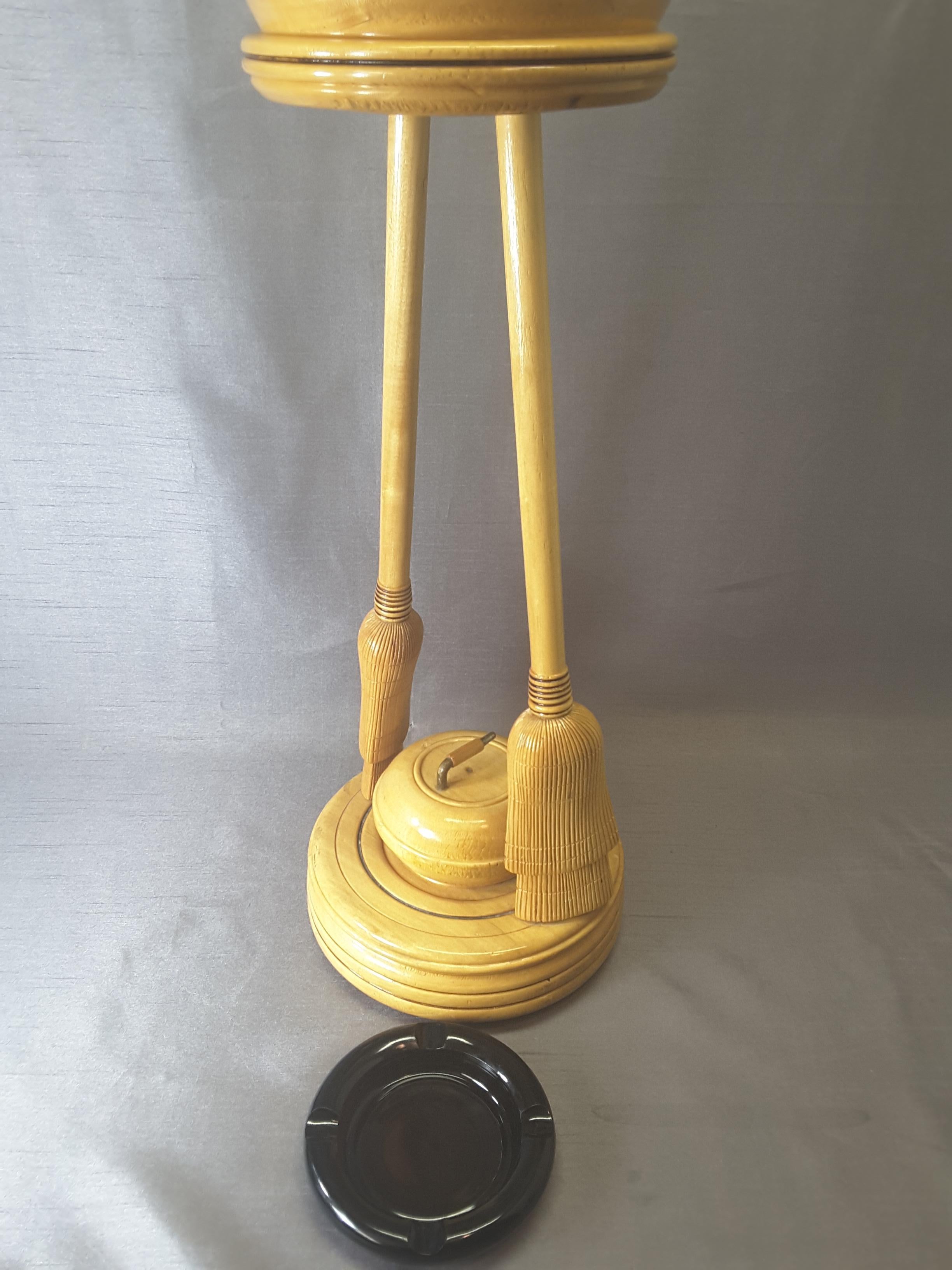 Maple Curling Bonspiel Trophy Stand-Up Ashtray Early, 1960s For Sale