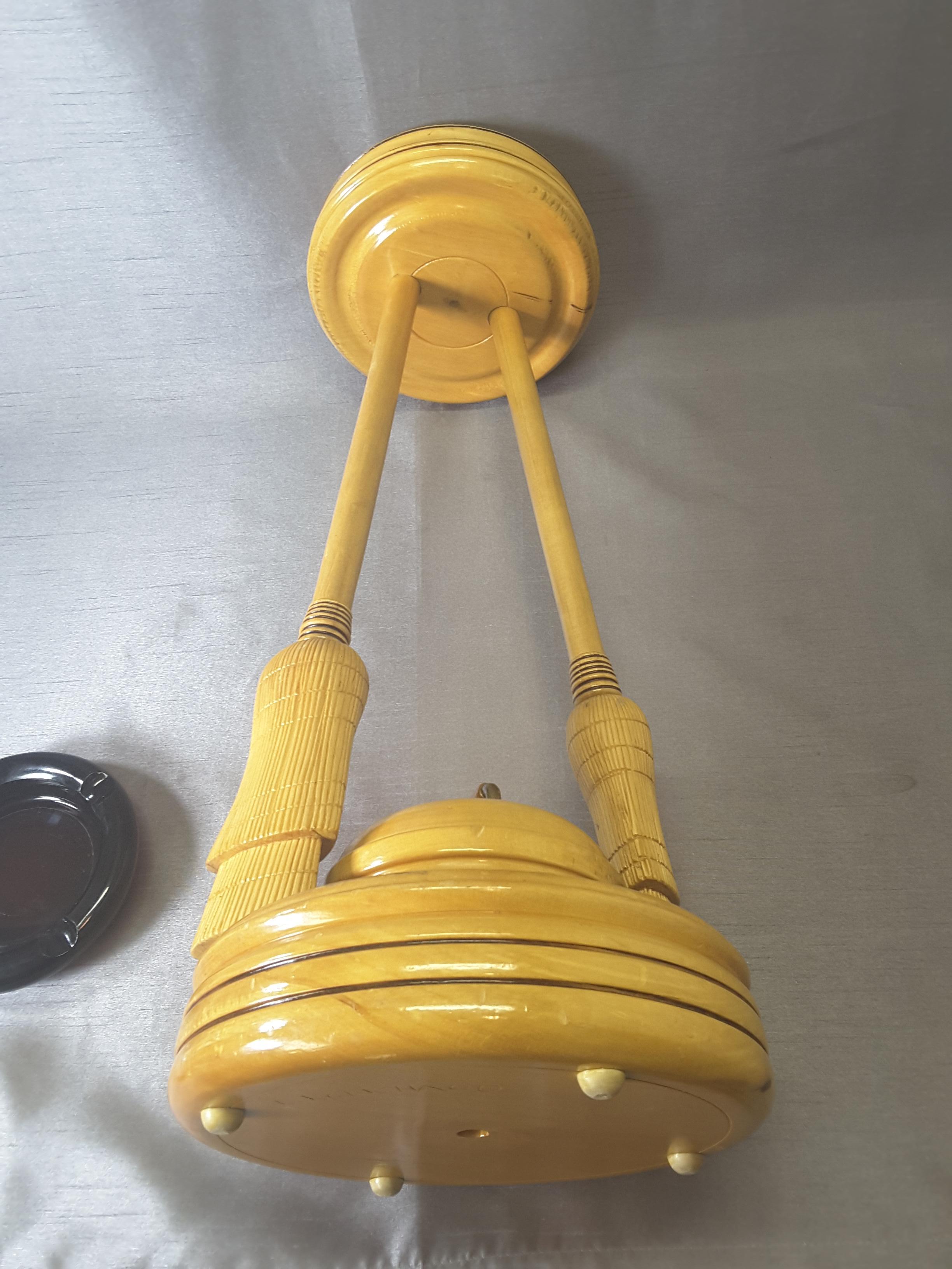 Curling Bonspiel Trophy Stand-Up Ashtray Early, 1960s In Good Condition For Sale In Ottawa, Ontario