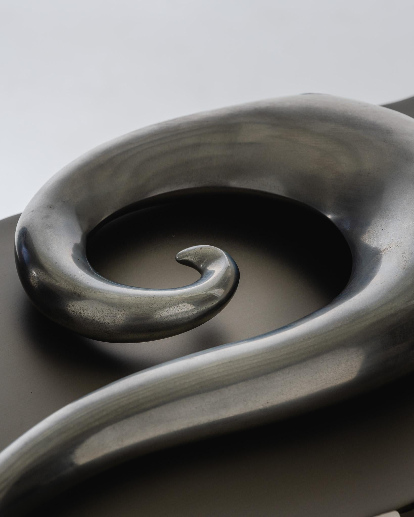 Metal Curly Aluminum Soliflore, 1980s For Sale