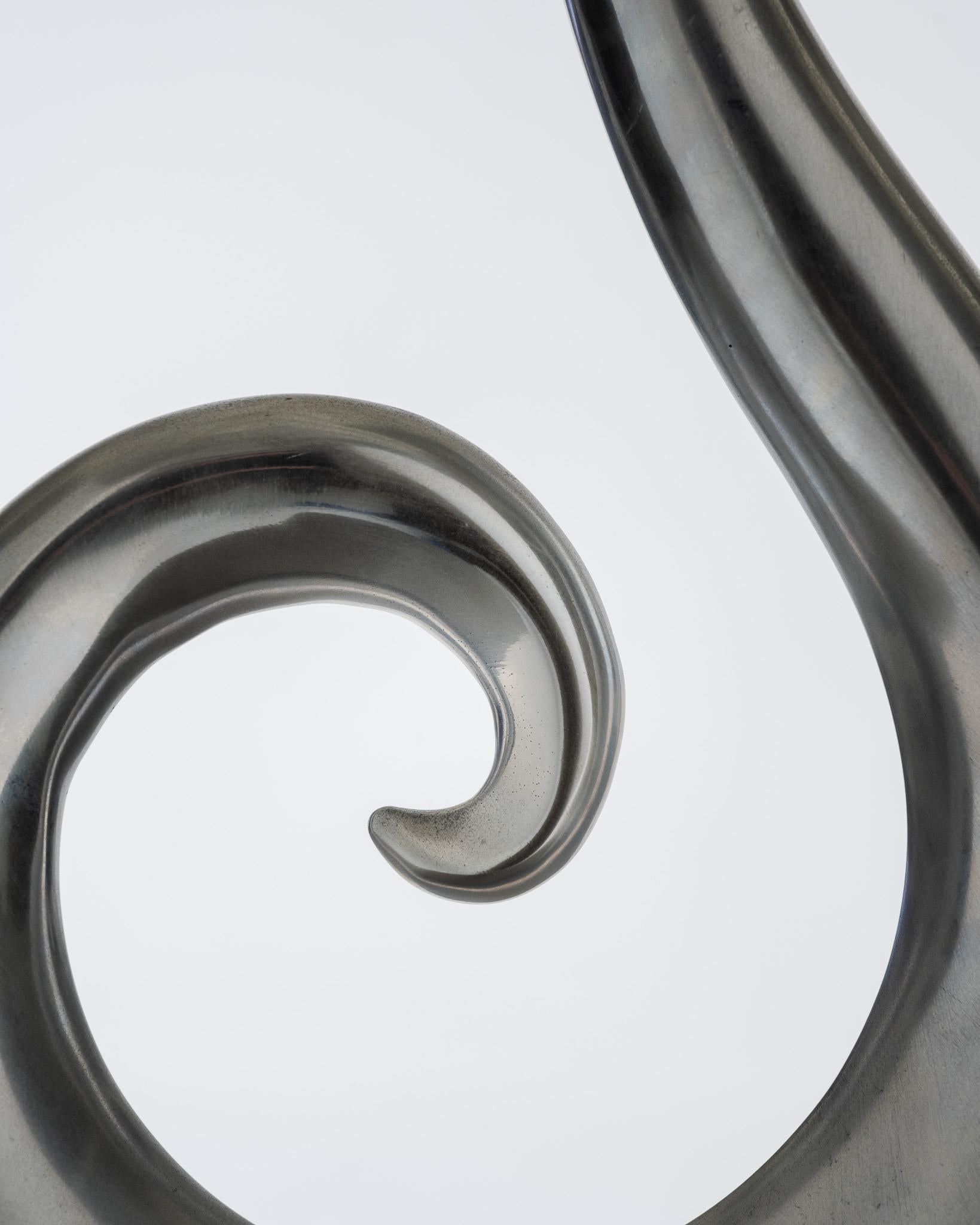 Curly Aluminum Soliflore, 1980s For Sale 1
