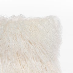 Cuscino quadrato Tibet Lamb White di Muchi Decor, Made in Italy