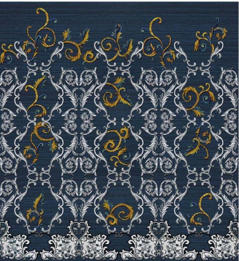 Modern Curly Frills Wall Paper in Fabric also suitable for wet area  For Sale