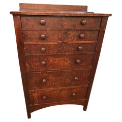 Curly Maple Chest For Gustav Stickley Attributed to Harvey Ellis C.1900’s