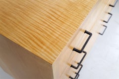 Curly maple chest of drawers, France 1960