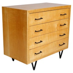 Curly maple chest of drawers, France 1960