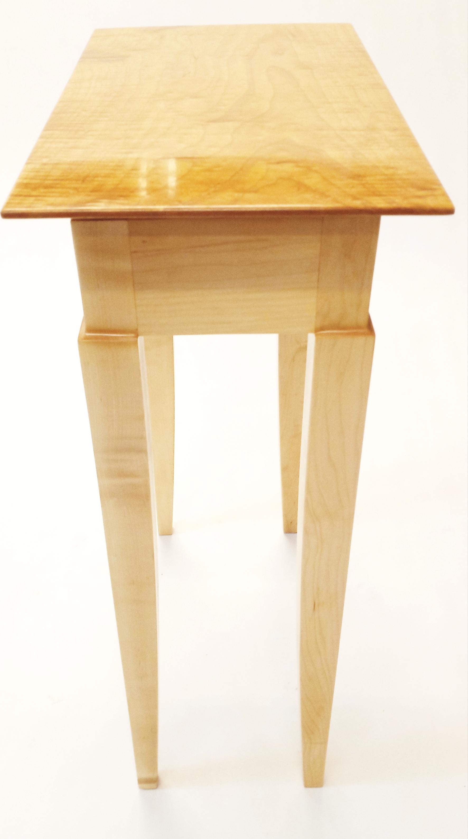 Art Deco Side table B curly maple in stock For Sale