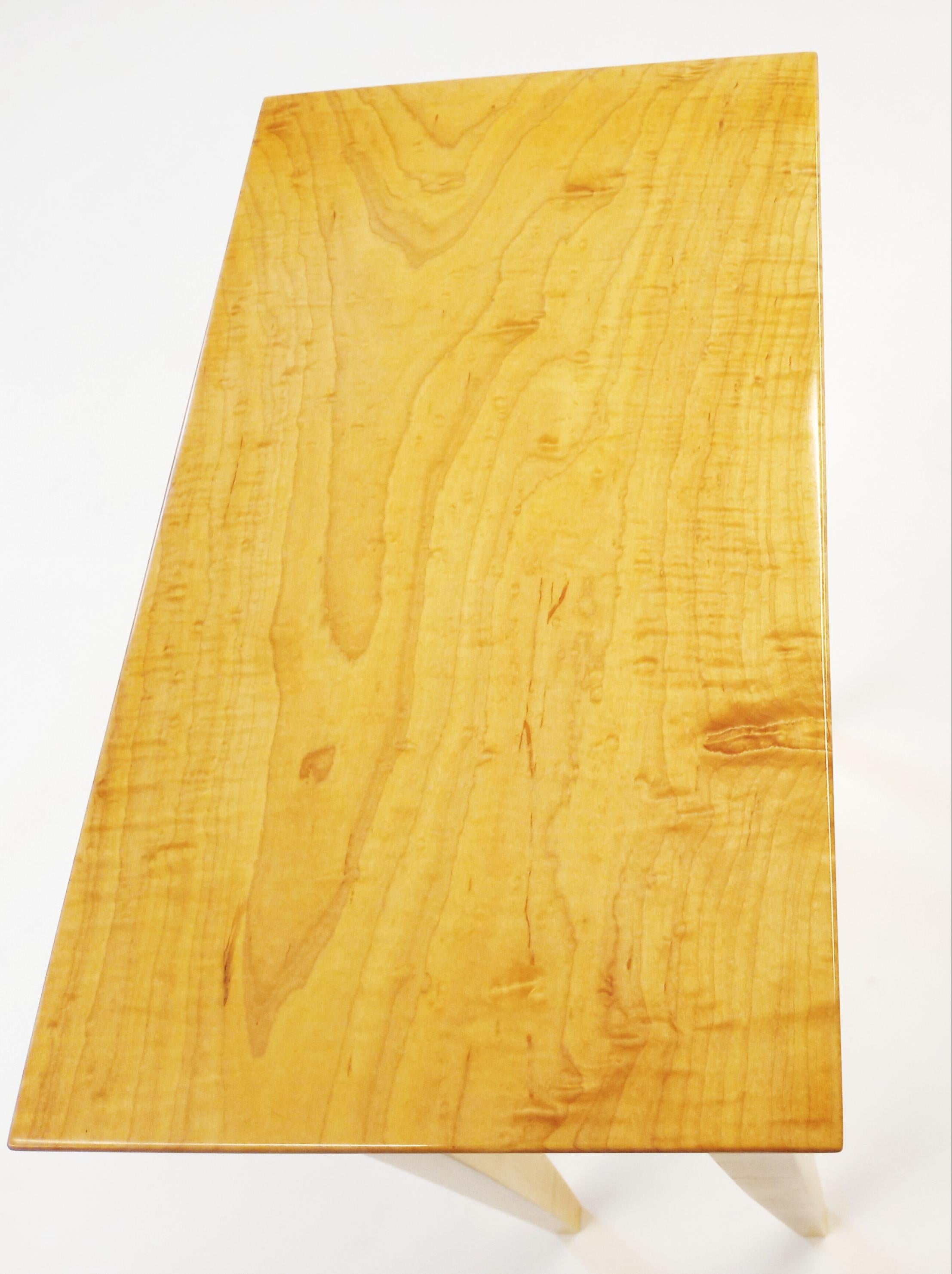 American Side table B curly maple in stock For Sale