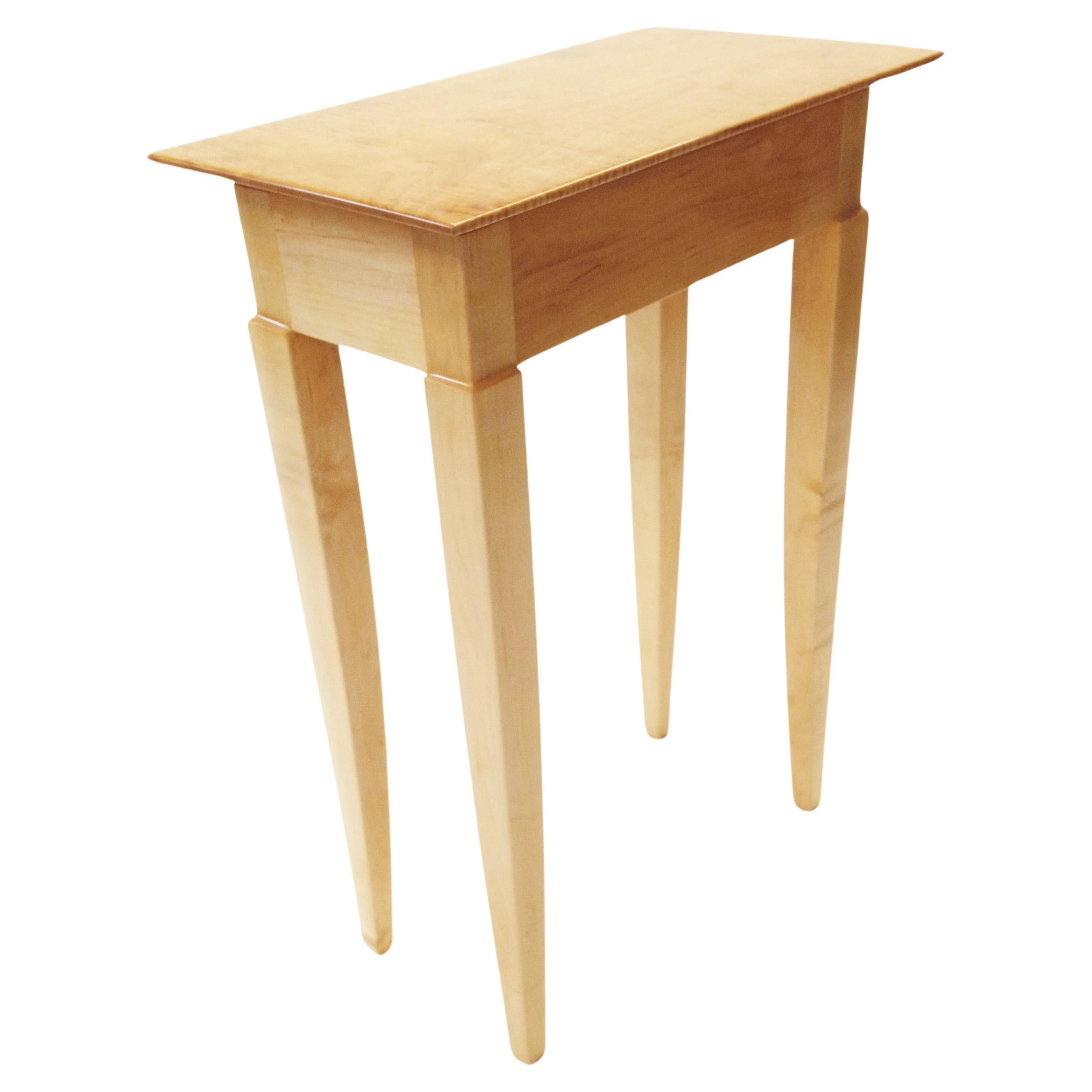 Side table B curly maple in stock