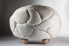 White Curly Shearling Armchair - QUAKE