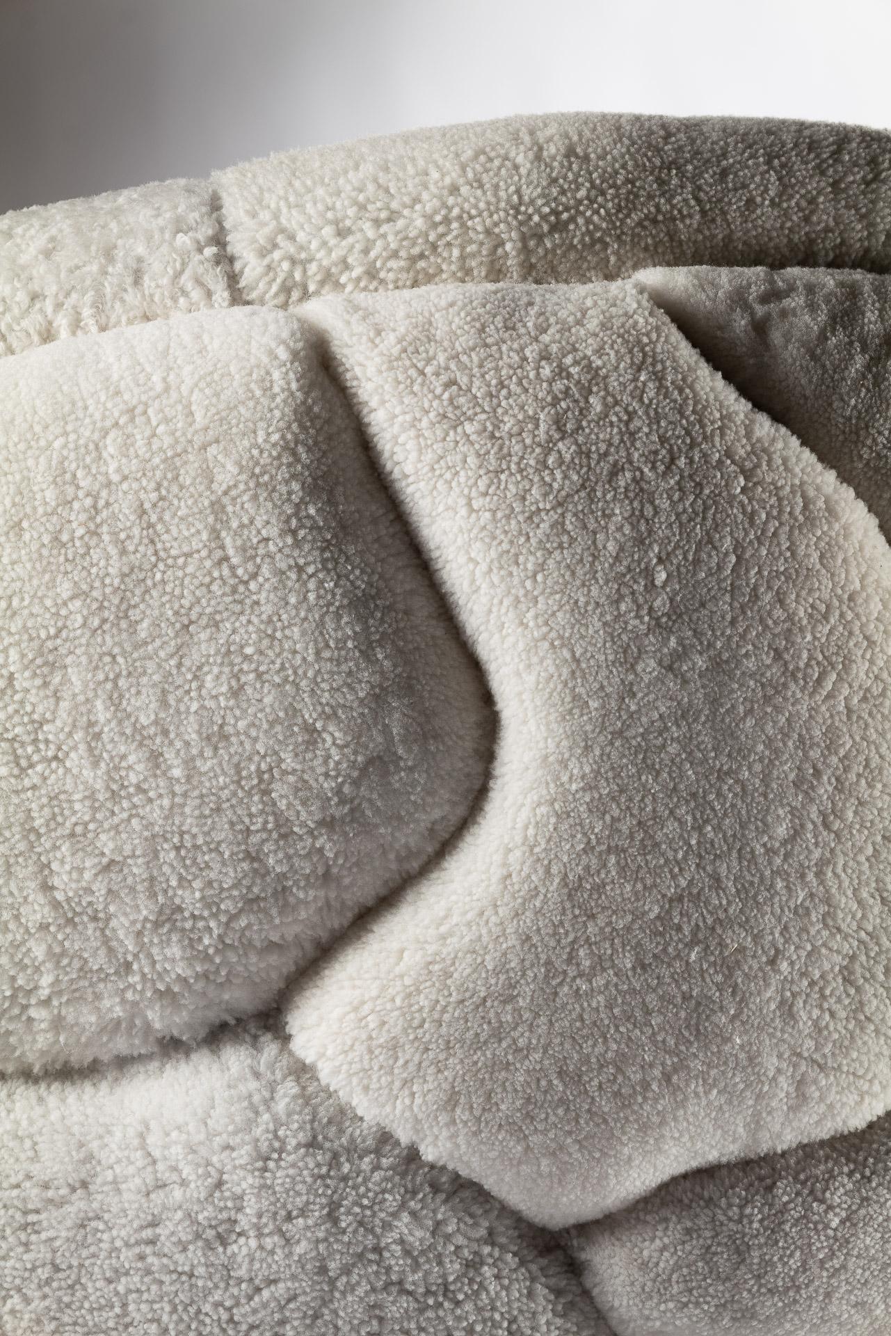 Other White Curly Shearling Armchair - QUAKE For Sale