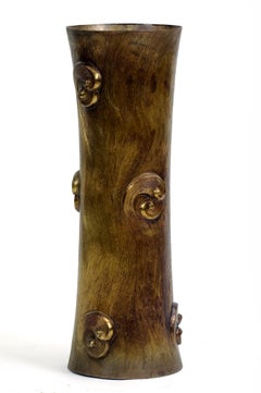 Curly Tall Copper Vase Handcrafted in India By Stephanie Odegard