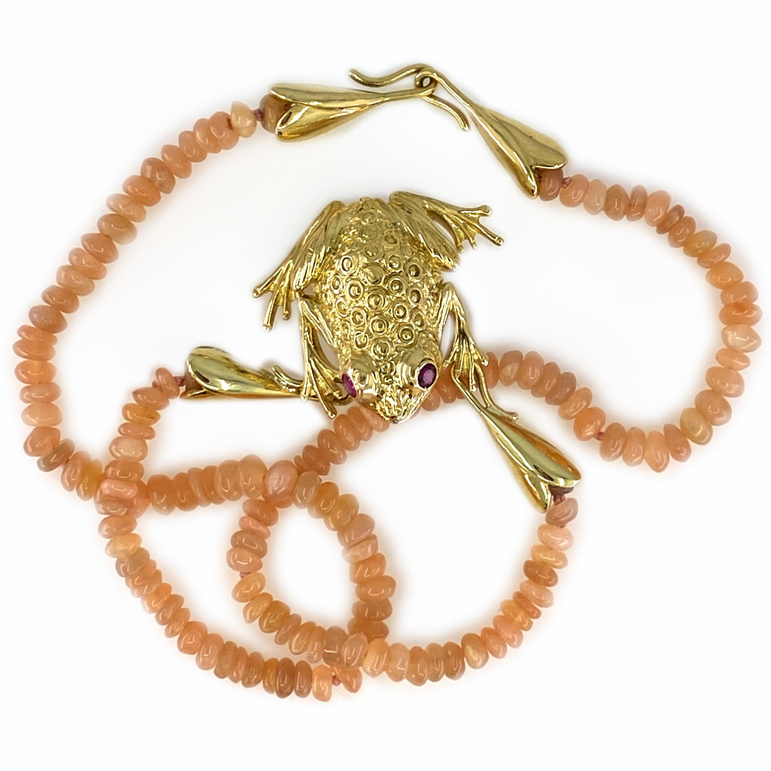 frog gold necklace