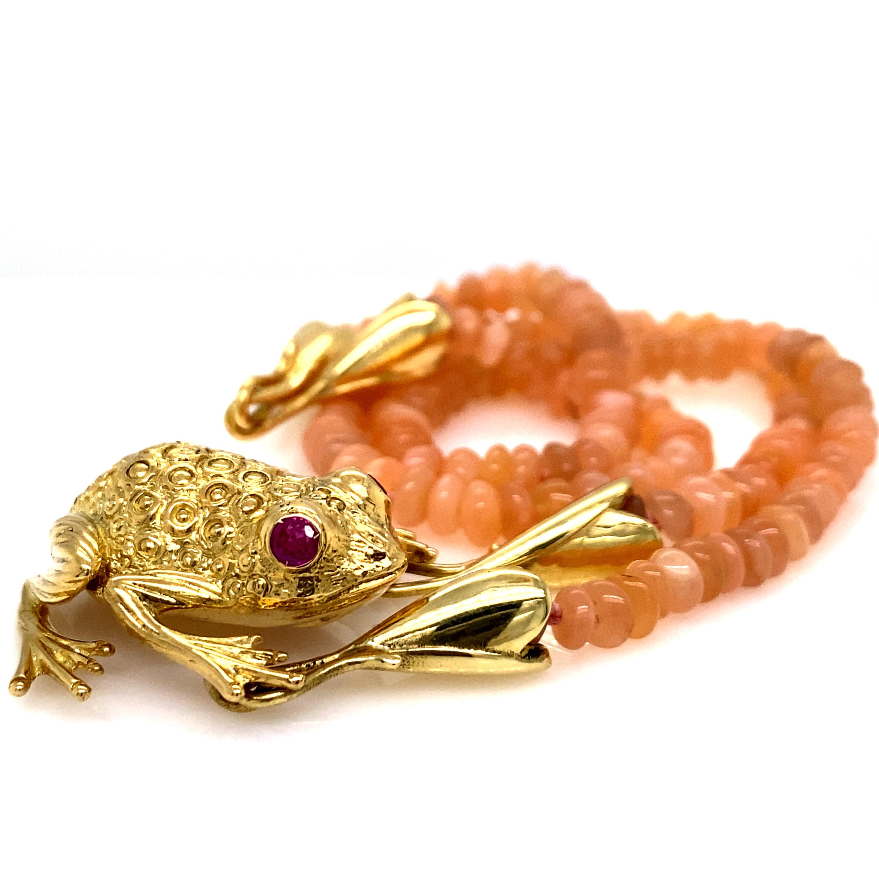 gold frog necklace