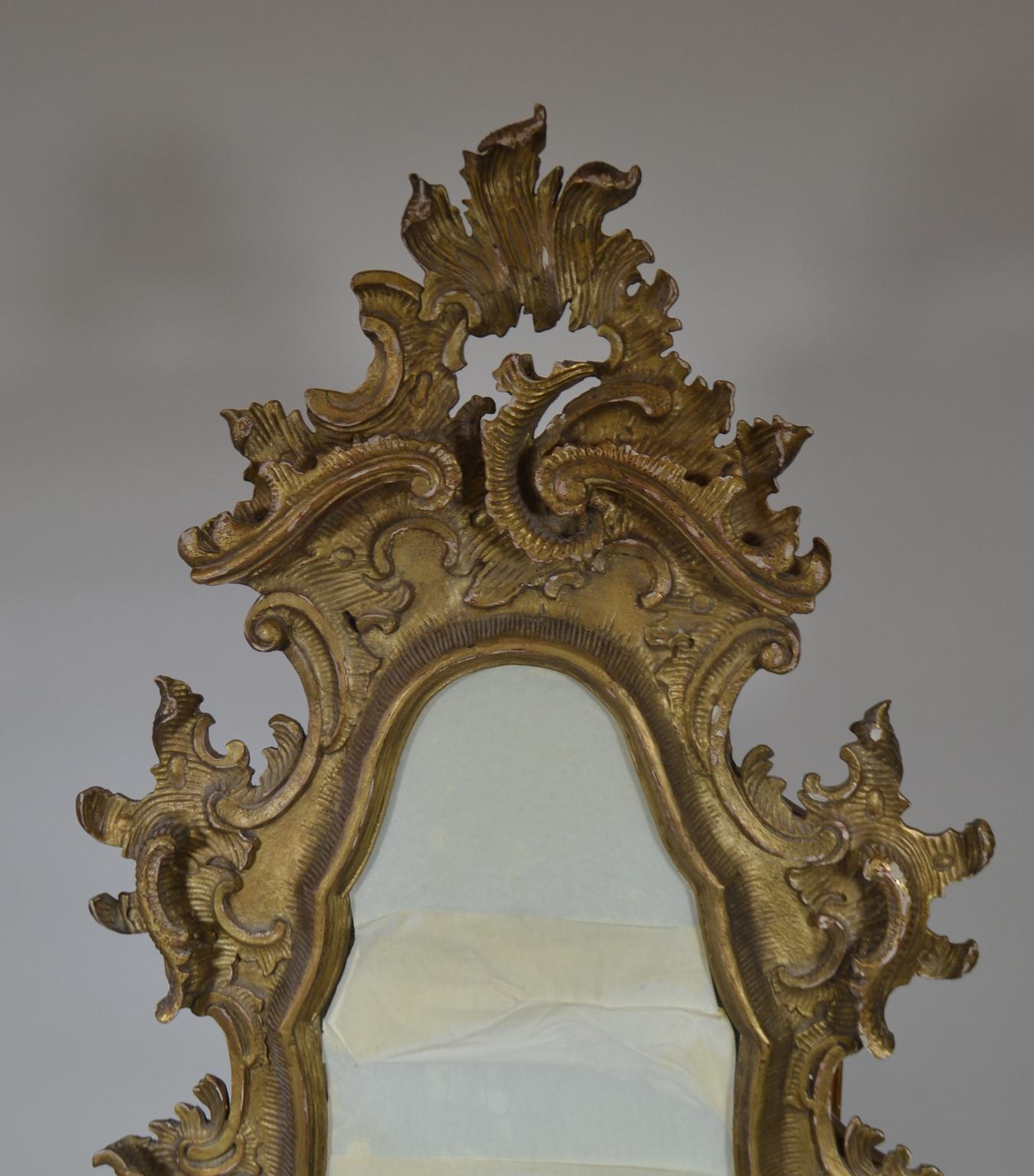 Antike Reproduktion Vergoldeter Spiegel, Italienisch