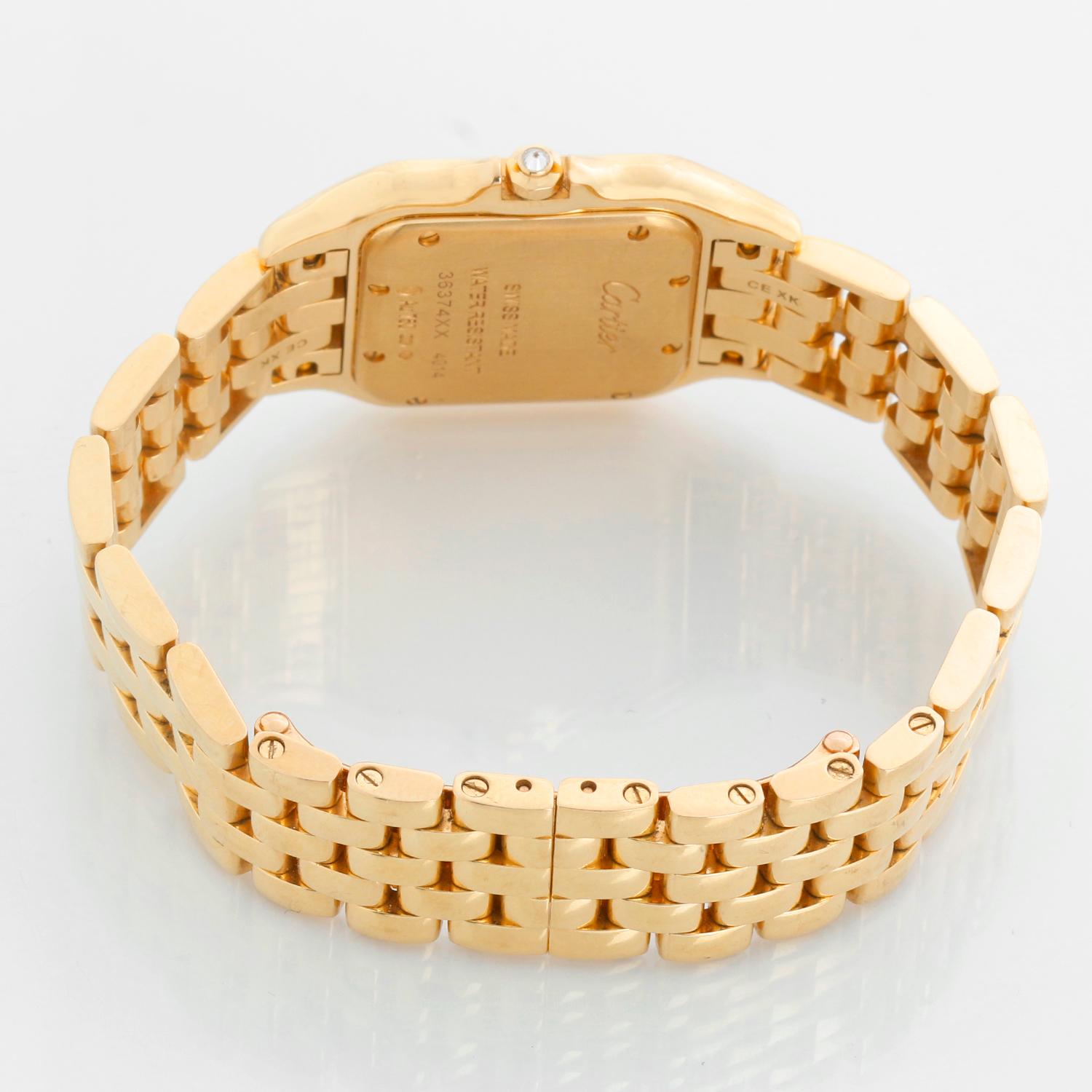 Women's or Men's Current Model Cartier Medium 18k Yellow Gold Panthere Watch WJPN0016 For Sale