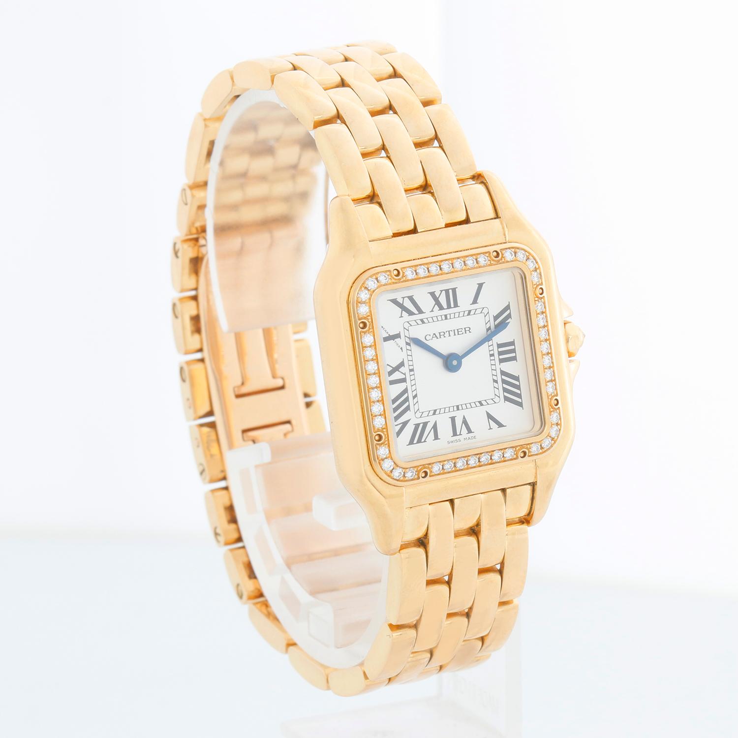 Current Model Cartier Medium 18k Yellow Gold Panthere Watch WJPN0016 For Sale 2