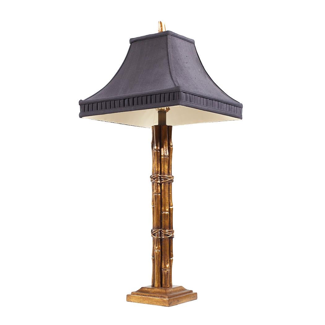 Modern Currey and Co Bamboo Table Lamp For Sale