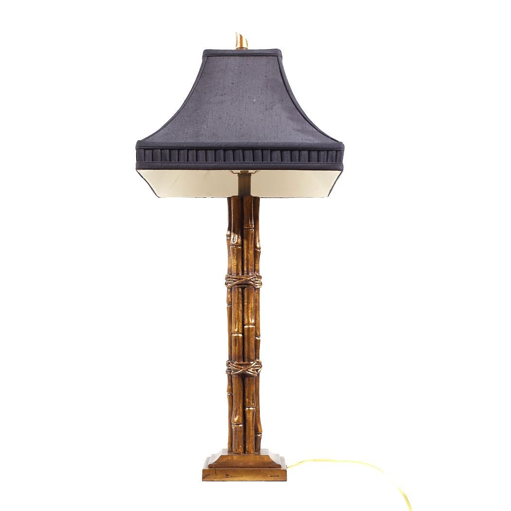 American Currey and Co Bamboo Table Lamp For Sale
