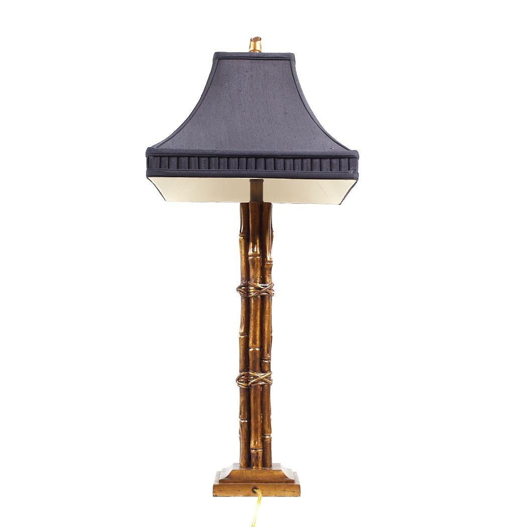Currey and Co Bamboo Table Lamp In Good Condition For Sale In Countryside, IL