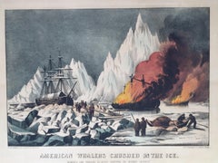 American Whalers Crushed in the Ice:: amerikanische Walfänger.