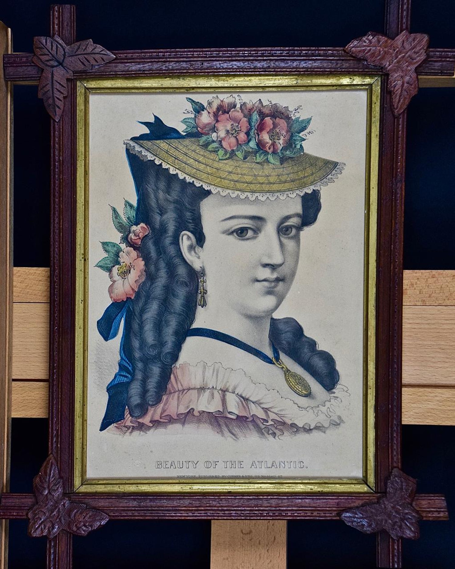 Currier Ives Beauty Of The Atlantic An Original Currier And Ives Lithograph And Frame For Sale At 1stdibs
