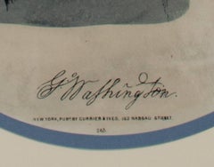 "George & Martha Washington, " Two Hand Colored Lithographs by Currier & Ives