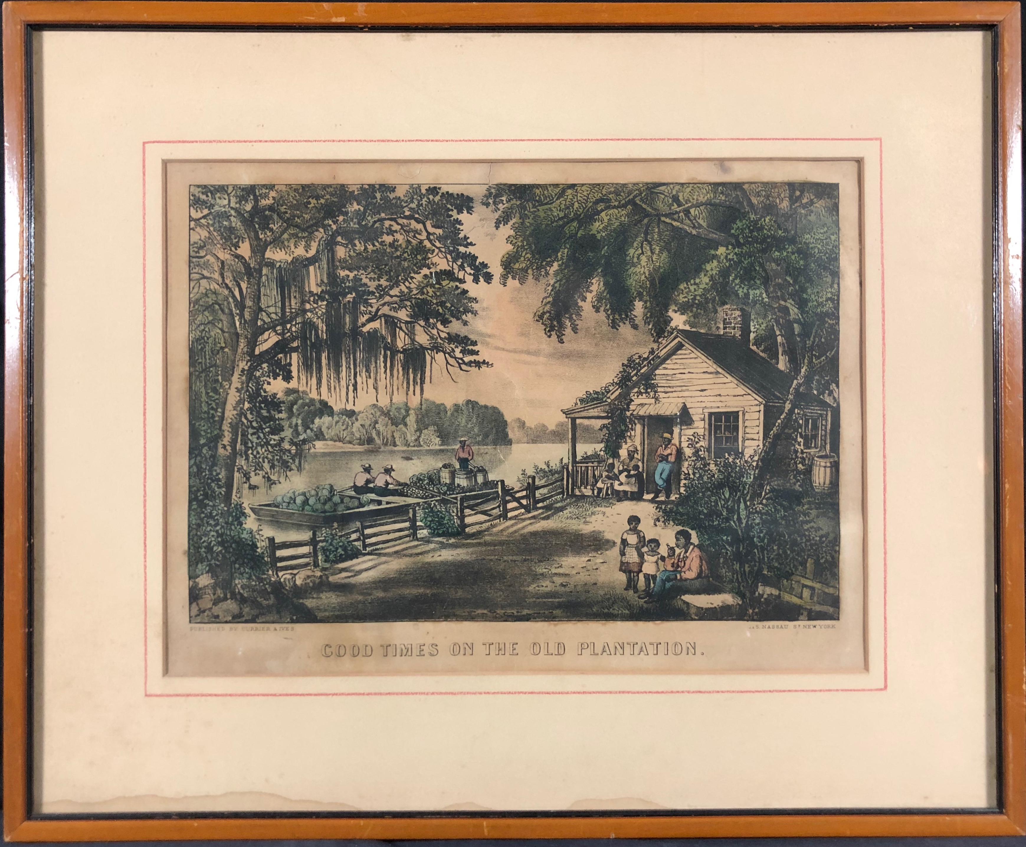 Good Times on the Old Plantation - Print by Currier & Ives