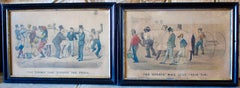 Pair of Currier and Ives Trotting or Harness Racing Lithographs by Thomas Worth
