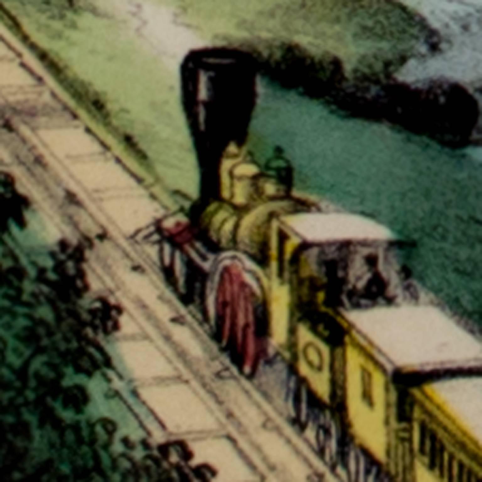 currier and ives gold foil prints